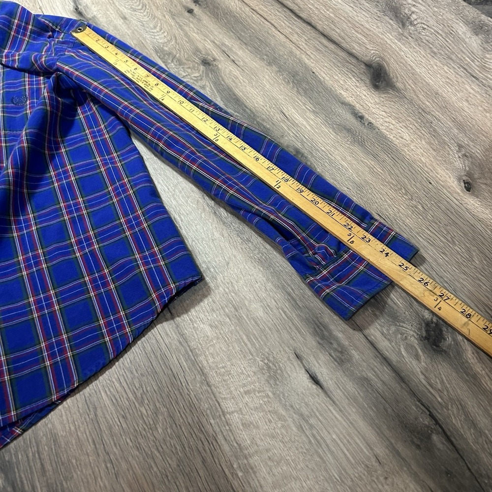 Vintage 1990s Chaps Plaid Easy Care Button Down Shirt, Men's Size XL Y2K - Picture 9 of 9